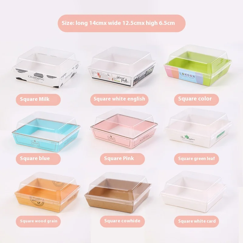 High Transparent Cover Paper Chocolate Sandwich Packing Box Design Cardboard Snack Box Container with Lid