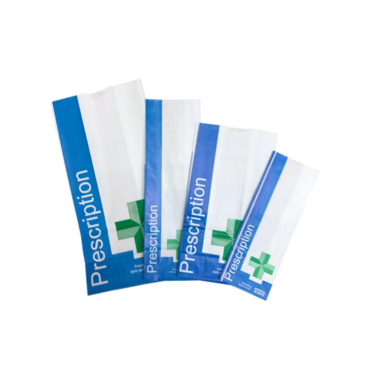 huahao Custom Printed Retail Hospital Medicine Train Paper Bag For Pharmacy