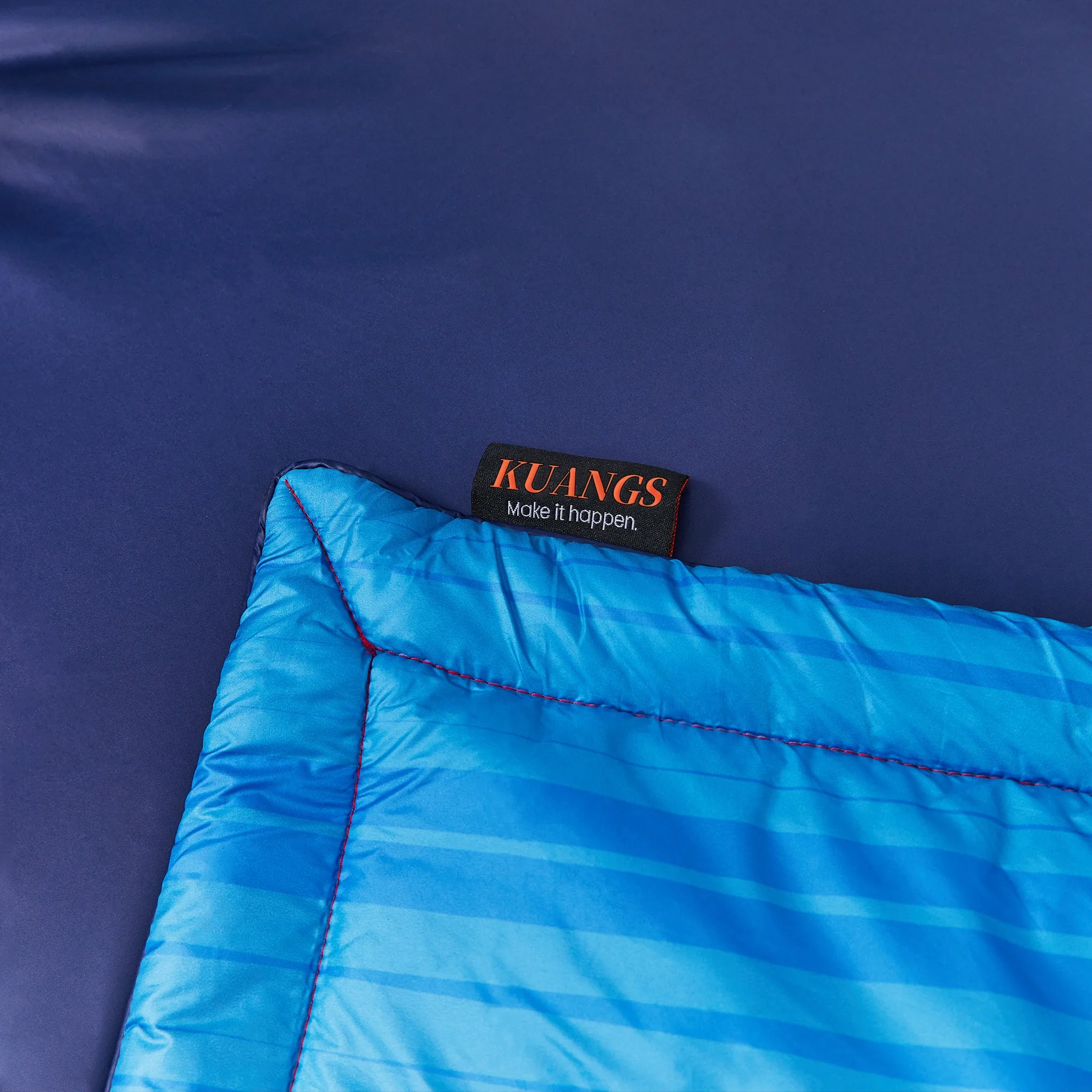 Outdoor Escape Rainbow Print Stadium Packable Down Camping Puffy Blanket