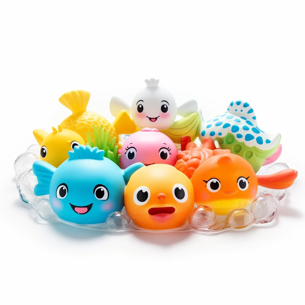 Custom Water Squeezing Toy Eco-friendly PVC Bathtub Toys Cute Animal Shape Mini Floating No Hole Sea Animals Baby Bathing Toy
