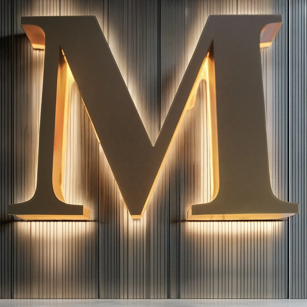 Металлические знаки на заказ наружные 3d Золотые Зеркальные из нержавеющей стали с логотипом салона светодиодные буквы подсветкой