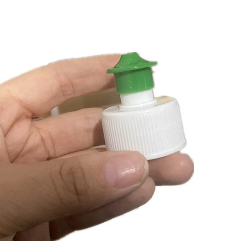Wholesale 28/410 flip top cover pull and push bottle plastic cap