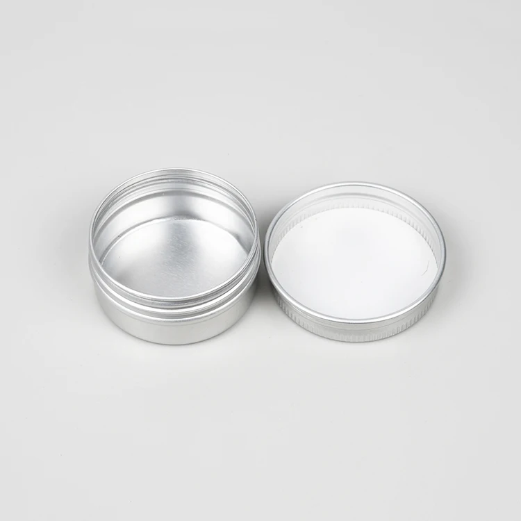 In stock 10ml 10g Silver Empty Cosmetic Metal Tin Can Lip Balm Container Aluminum Jar With Screw Cap