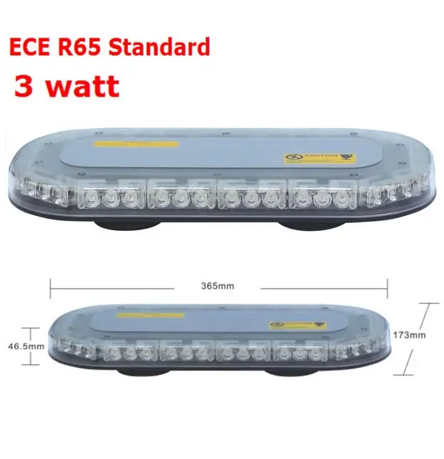 ECE R65 ultra bright 3 watt roof top magnetic mount car strobe beacon towing truck beacon trailer agricultural led strobe beacon