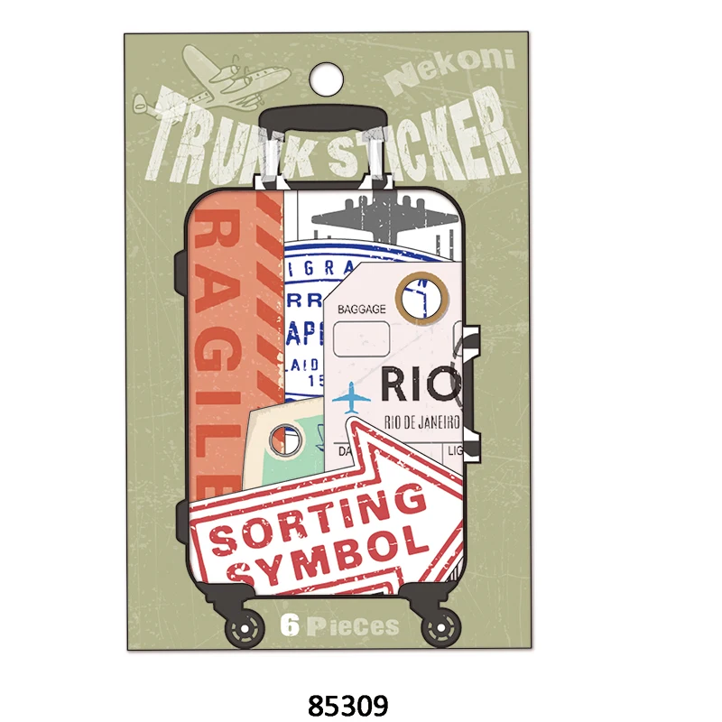 Nekoni Waterproof Stickers Aesthetic Original Stickers Trunk Suitcase Decorative Self Adhesive Decals for Luggage Stickers