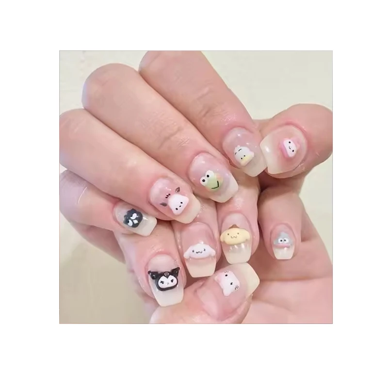 Оптовая продажа Детские накладные ногти с животными милые костюм для студентов прижимные
