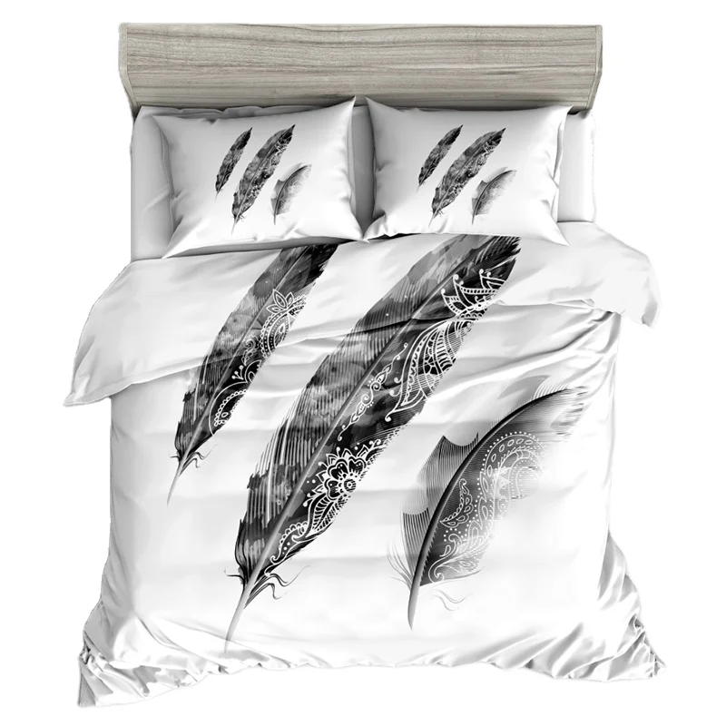 100% хлопок Печатный дизайн постельного белья Комплект постельного белья King Size Пользовательские Оптовая Продажа с фабрики