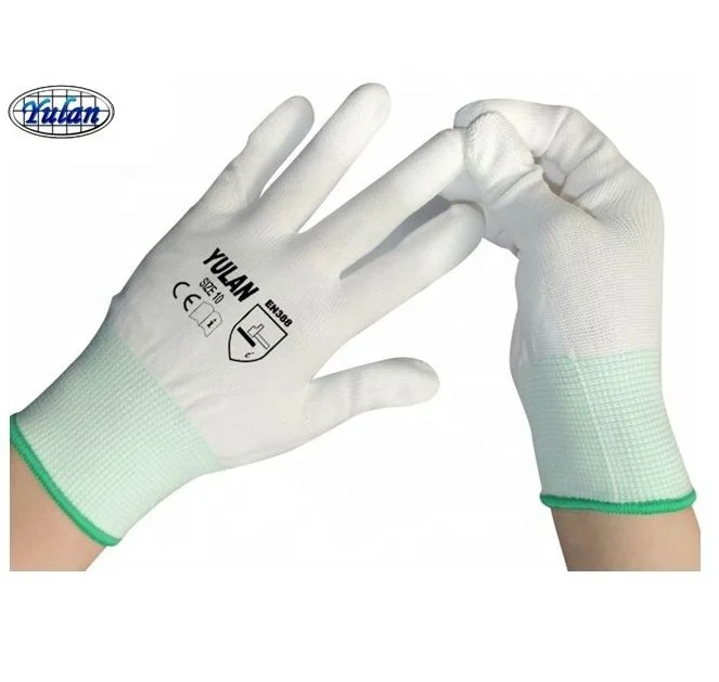 Yulan DPU104 finger dipping nylon/polyester PU work glove