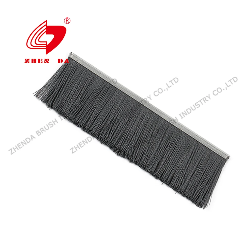 Dustproof Hollow Metal Doors Premium Aluminum Brush Door Sweep Brush Strip