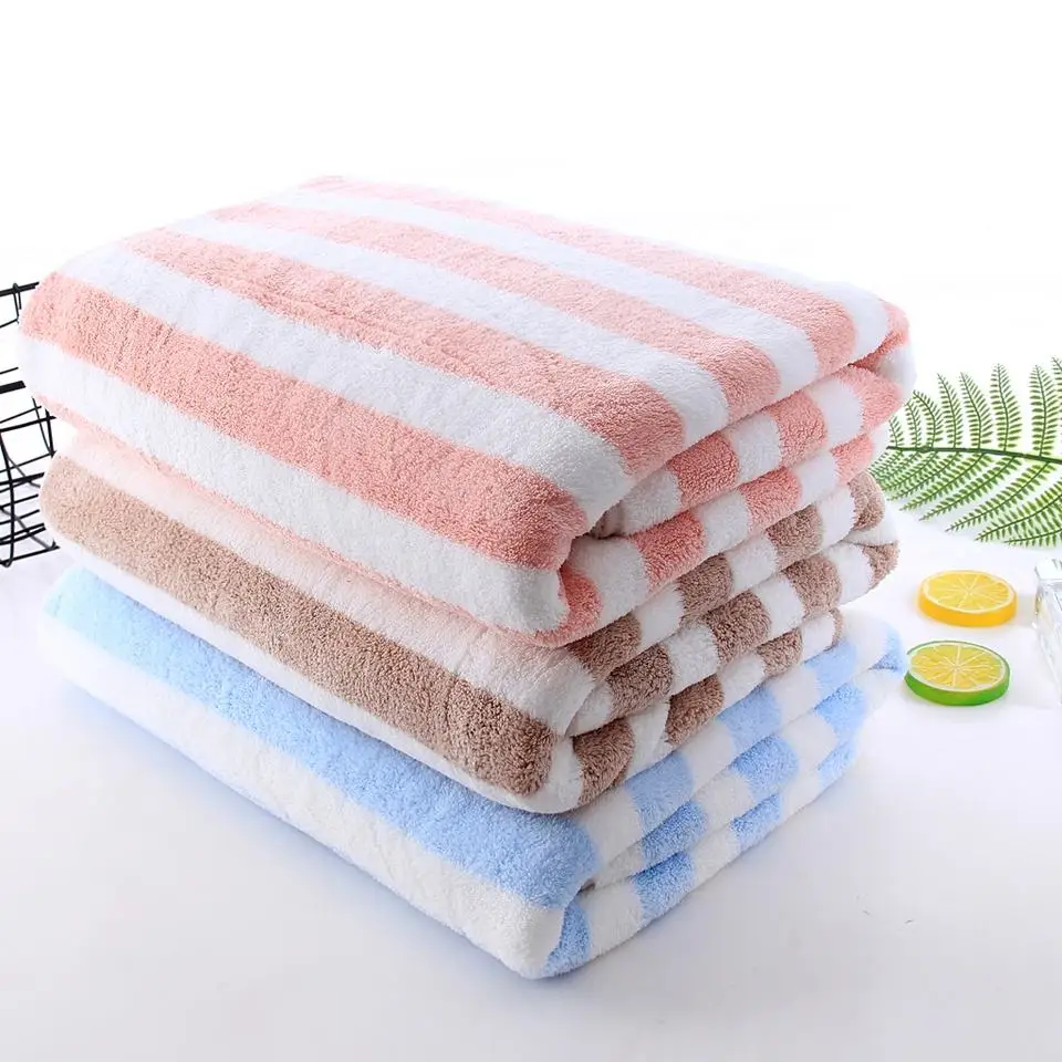 quick dry water fast absorbency wrap bulk coral fleece long bath towel large microfiber hair turban towel with elastic band