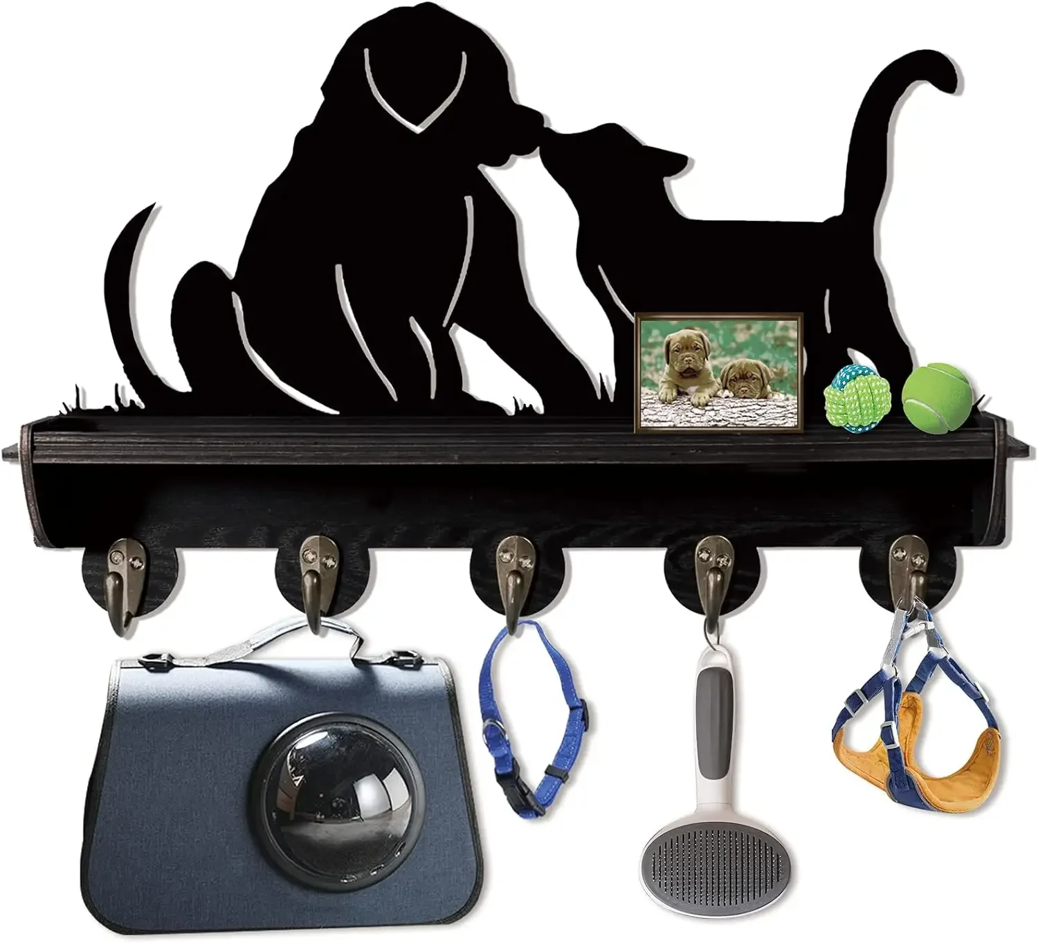 wood Pet Clothing Hanger Garment Rack for Pets wood Hanger Rack Storage Clothes Organizer Wooden Dog Leash Holder