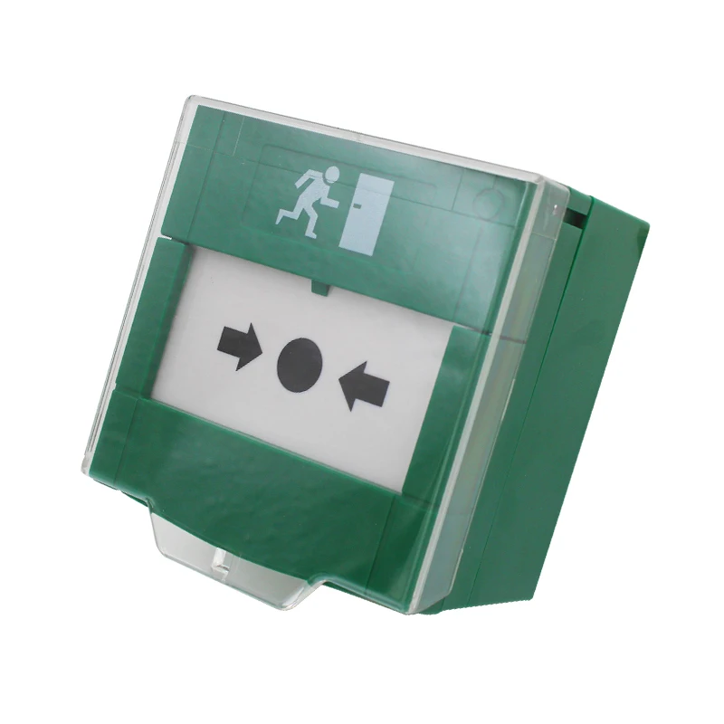 Conventional DPDT Dual contacts Resettable reset key  emergency fire alarm stop push button manual call point