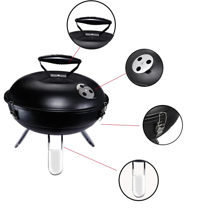Best Sale Mini Metal round bbq grill grate Portable Outdoor Barbecue Charcoal Grills