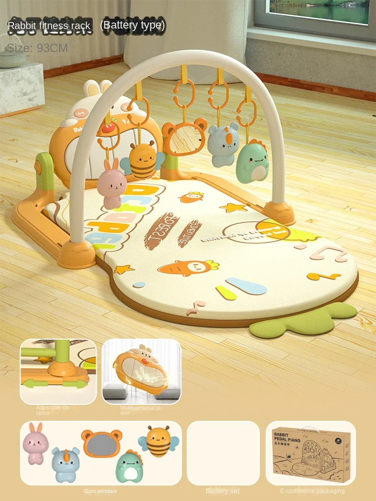 New Multi-functional soft baby play mat activity fitness sleeping game baby musical pedal fiddle toy