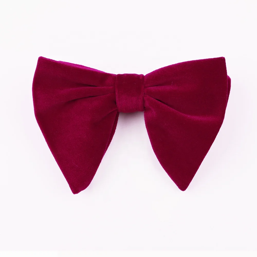Factory directly provide velvet butterfly bowtie lot stock multiple styles velvet bow tie for men