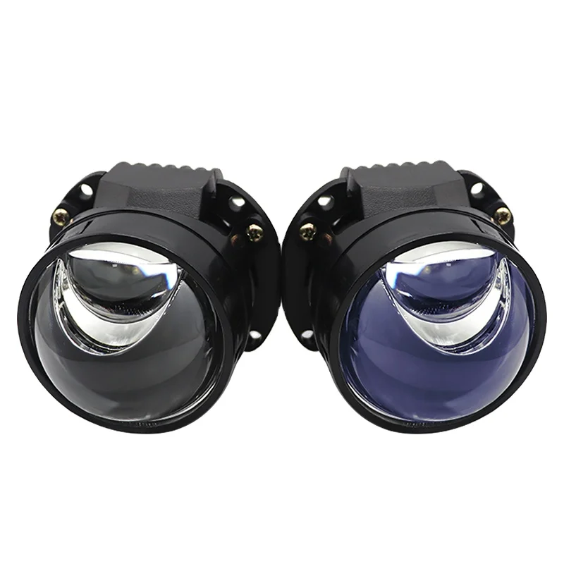 Car 12V 2.5-Inch Led Projector Bifocal Lens Headlight Laser In Matrix Non-destructive Universal H4 H7 9005 9006 6000K Upgrade