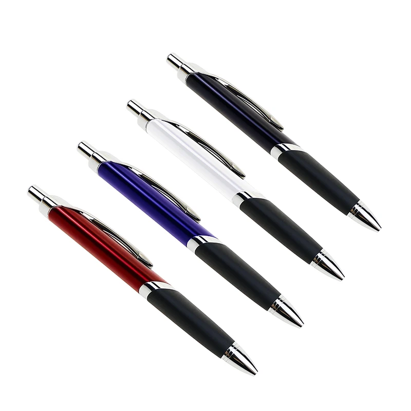 BECOL Wholesale High Quality Advertising Ballpoint Pen Triangular Shape Metal Click Ball Pen with Custom Logo for Students
