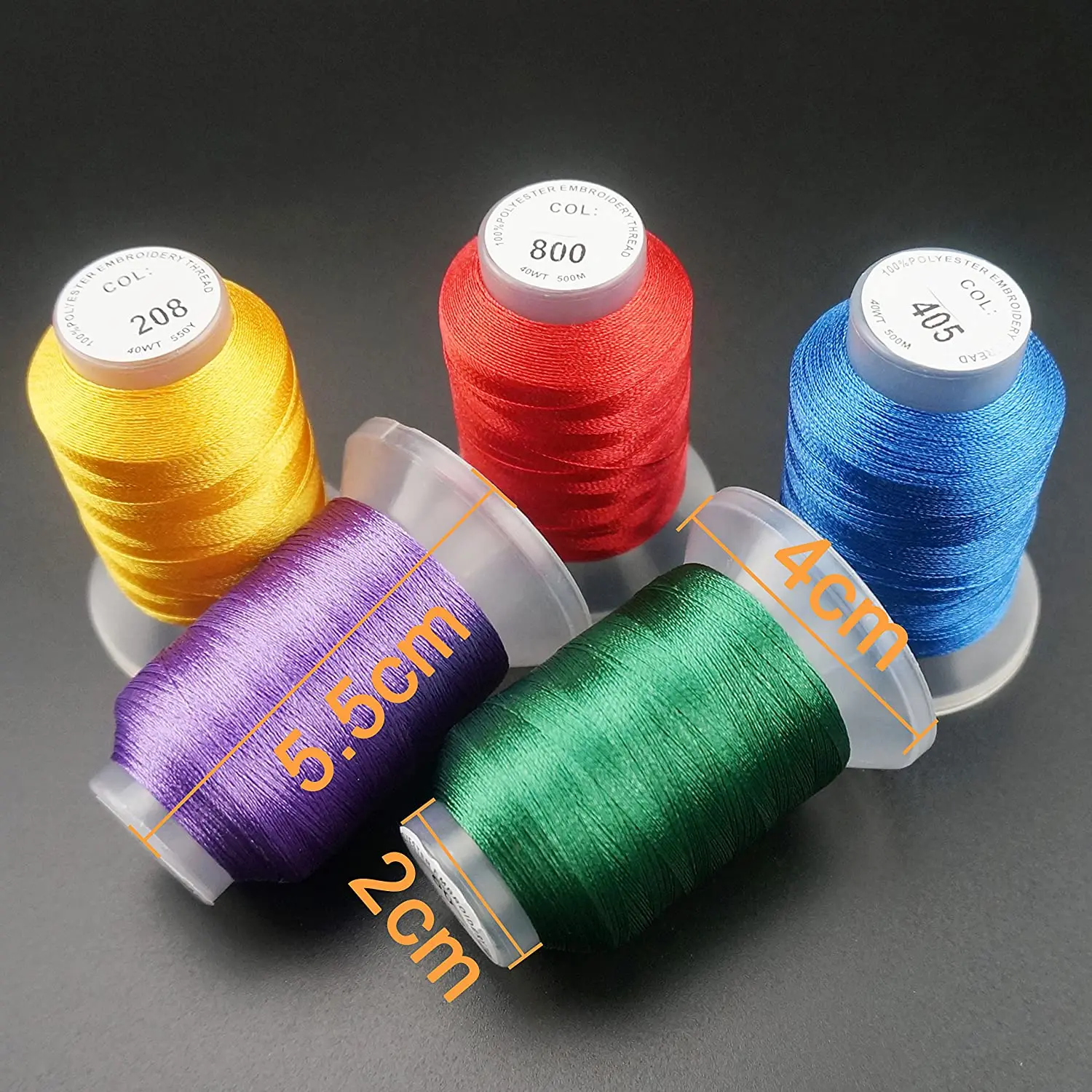 Hot sale polyester 100% 4000 Yard 75d 120d/2 industrial embroidery sewing thread 40s/2 5000m for embroidery machine