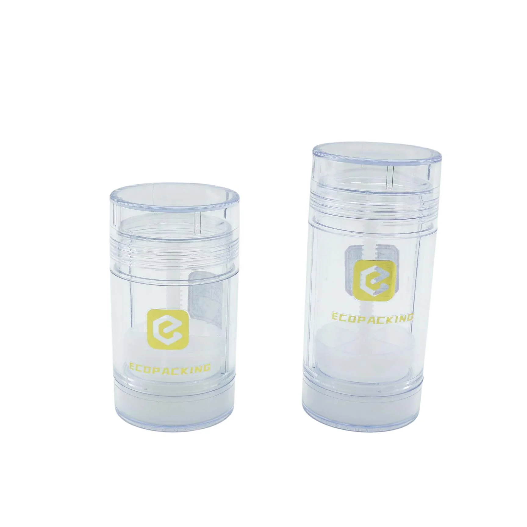 Empty Round Shape Plastic Sunscreen Stick Packaging Tube Deodorant Container