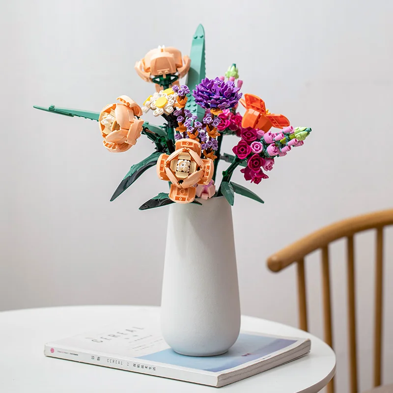 Lego Flower Vase Minimalist Modern Design For Home Decor white Ceramic Table Premium Quality Luxury Vases