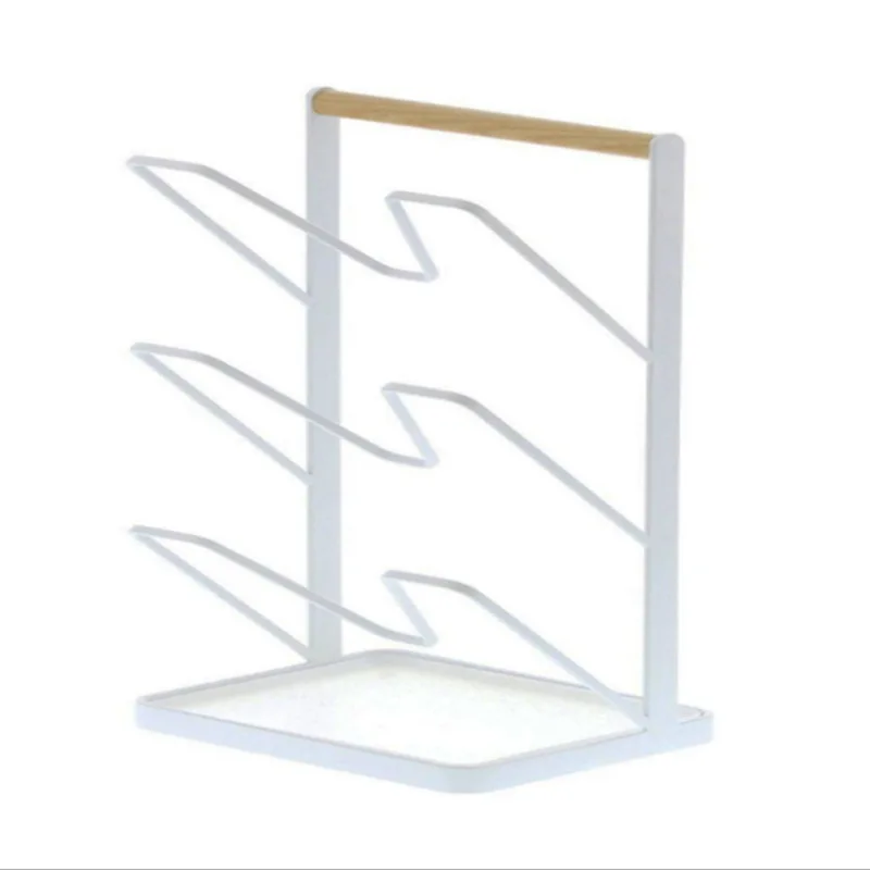 
Hot white wrought iron and paint kitchen special simple Japanese-style multi-layer Cutting board storage rack 