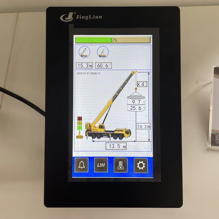 touch screen type LMI safe load moment indicator without wind speed for mobile cranes truck crane rough terrain cranes
