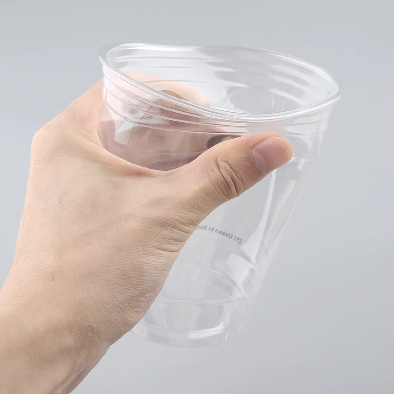 China Factory Plastic Cup Thick Hard Bubble tea cup 16 oz 24 oz Milk Tea boba plastic cups with lid