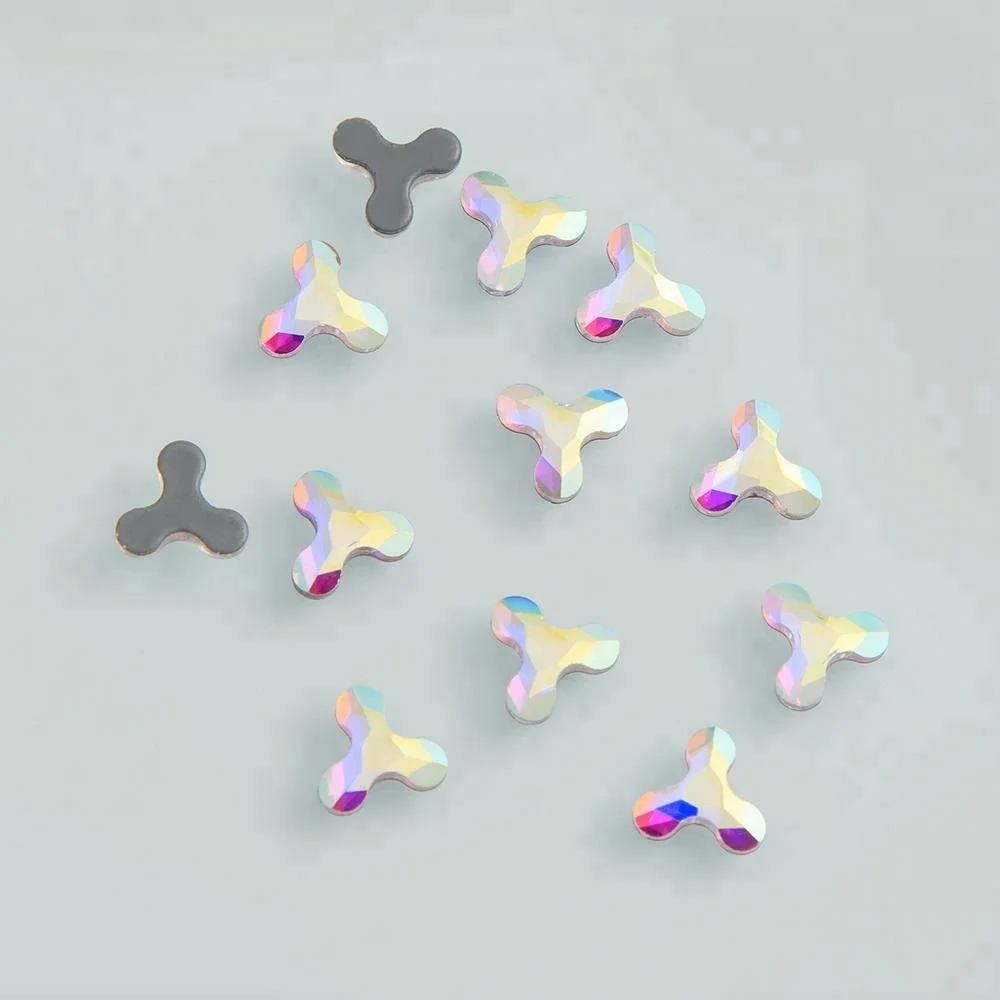 
Wholesale Chain Flat Back Shape Hot Fix Rhinestone ab Crystals Strass For Wedding Shoes 