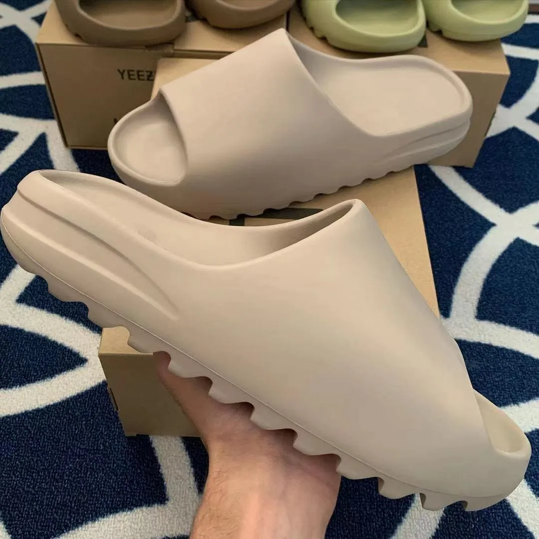 2021 Top Quality Vendors All Colors Puff Women Yeezy Foam Slides Shoes Box Mens Stockx Solid Color Yeezy Slides