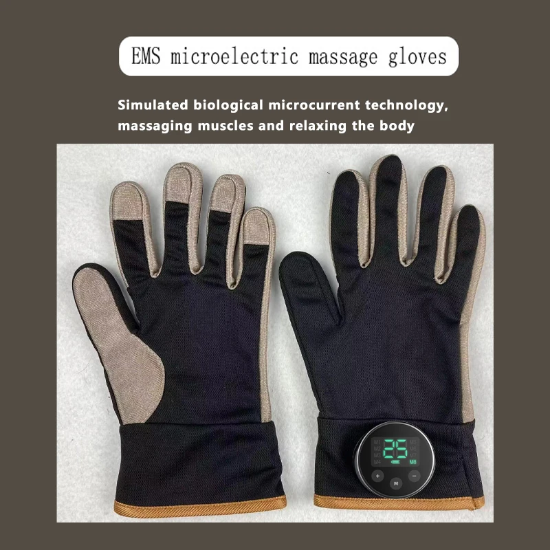 Electric Pulse Physiotherapy Massage Gloves For Body Pain Relief Meridian Dds Massager Tens Ems Hand Massager Therapy Machine