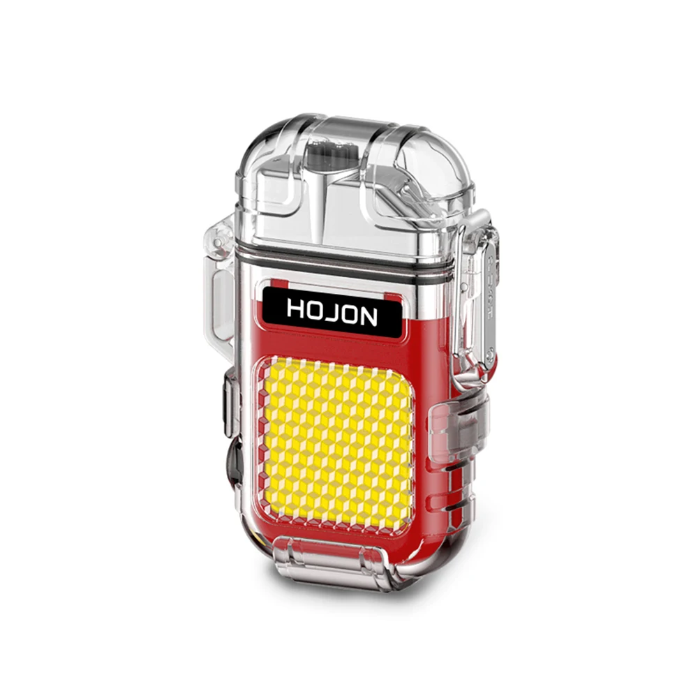 Chinese type-c charge no fuel electric transparent lighter with case