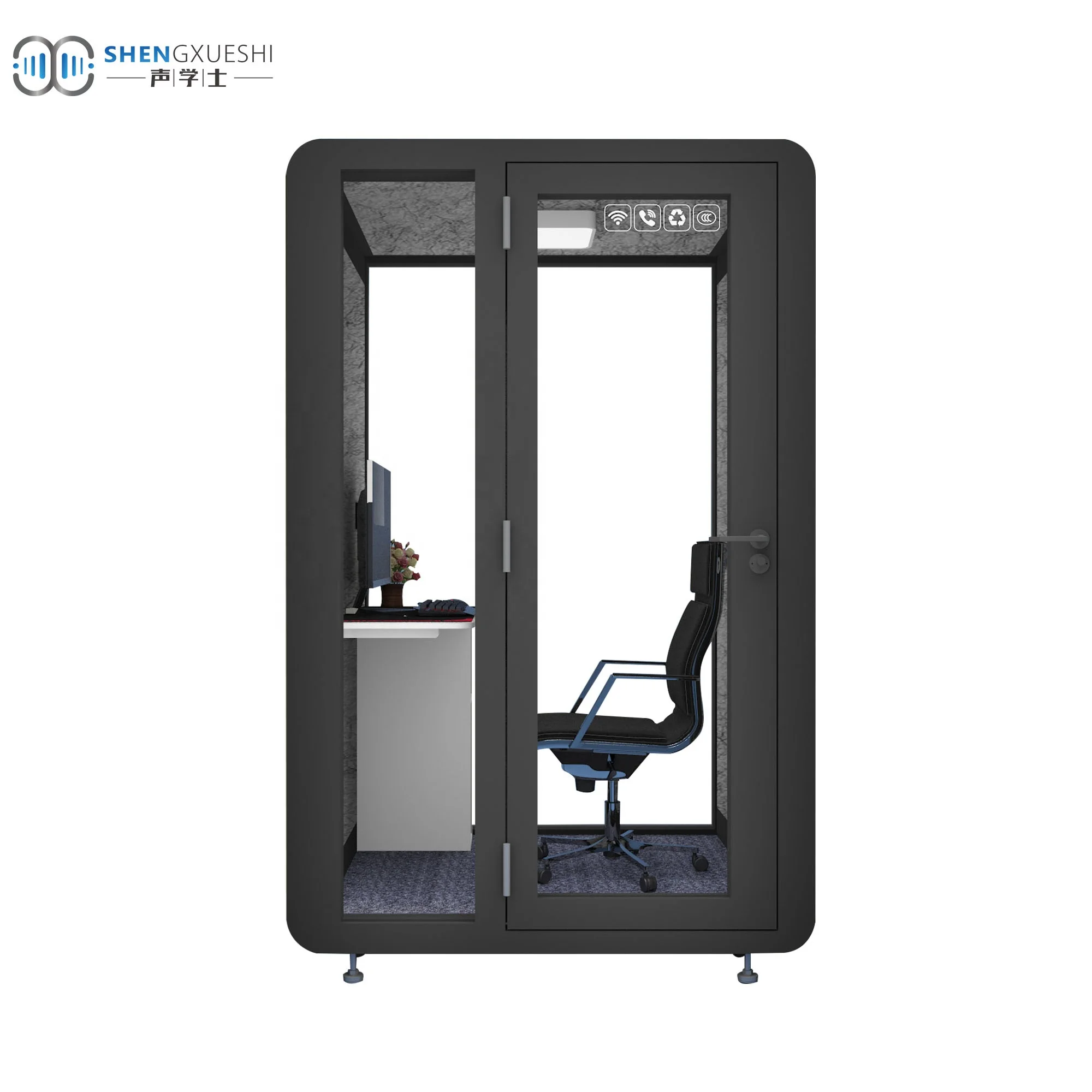 Factory Price Portable Mobile Metal Phone Booth Privacy Soundproof Booth Soundproof Office. Pod