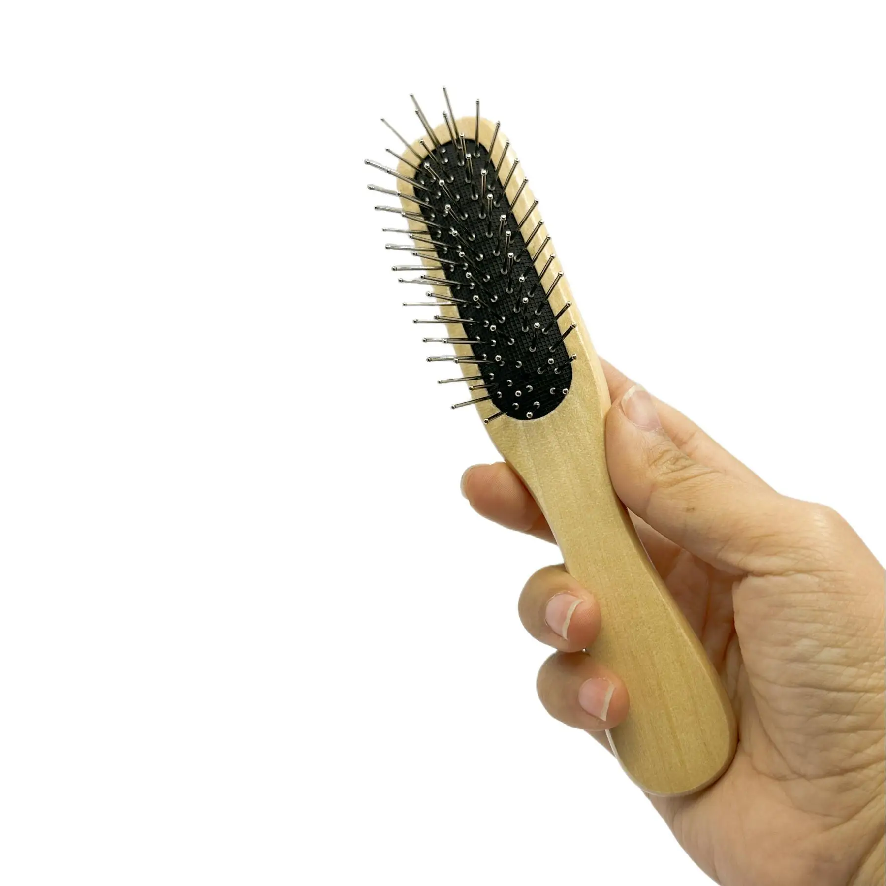 Hair Brush High Quality Stainless Steel Wooden Promotional Wooden Hair Brush Massage Comb