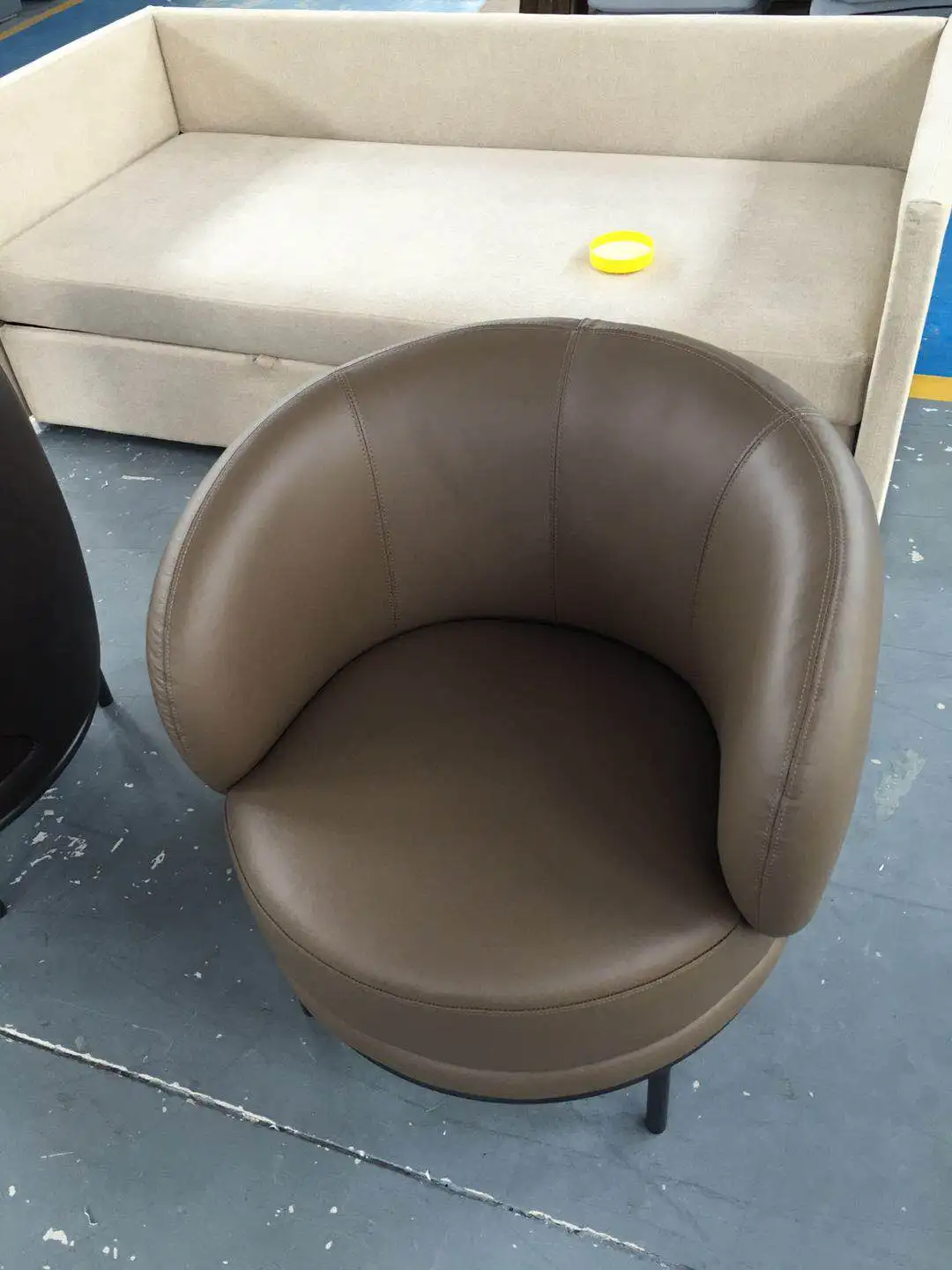 Round chair with round ottoman for bed room or  Living Room Furniture
