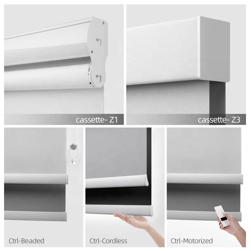 motor blackout roller blinds for hotel double window blinds for window day and night blind villa roller shades zebra curtain