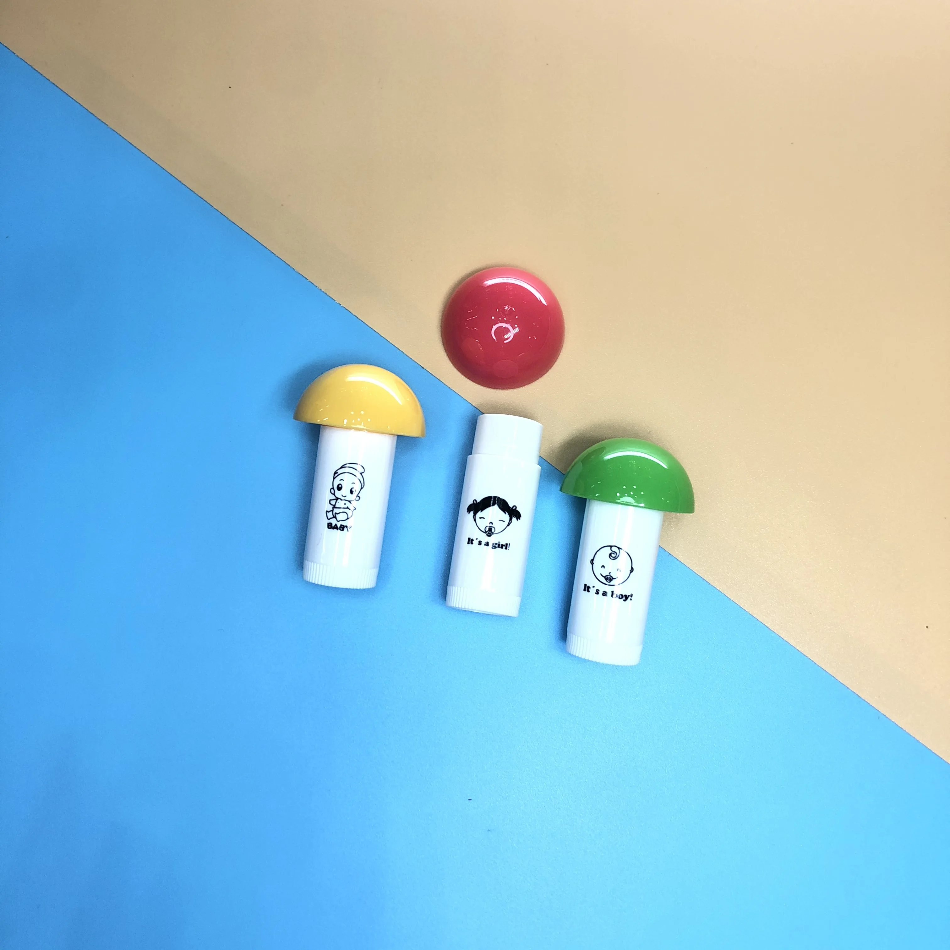 Lip Balm Tube Container Package Pink Fancy Shaped Customized Lipbalm Tube as Your Logo Design Shining Ps,plastic W21*h58.5mm