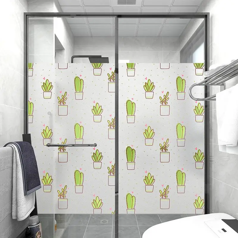 accept custom order Anti-peeping static glass sticker Bathroom bathroom door Living room window anti-leakage stained film privac