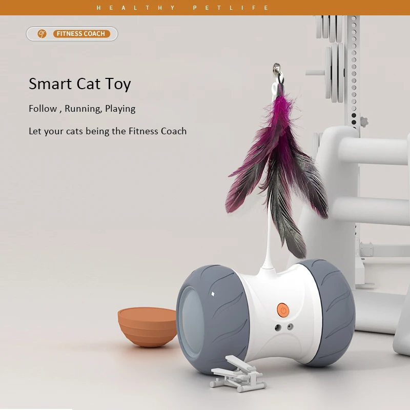 Interactive Toy For Dogs Cats Usb Recharge Cat Feather Teasing Toy Smart Remote Car Smart Pet Toy