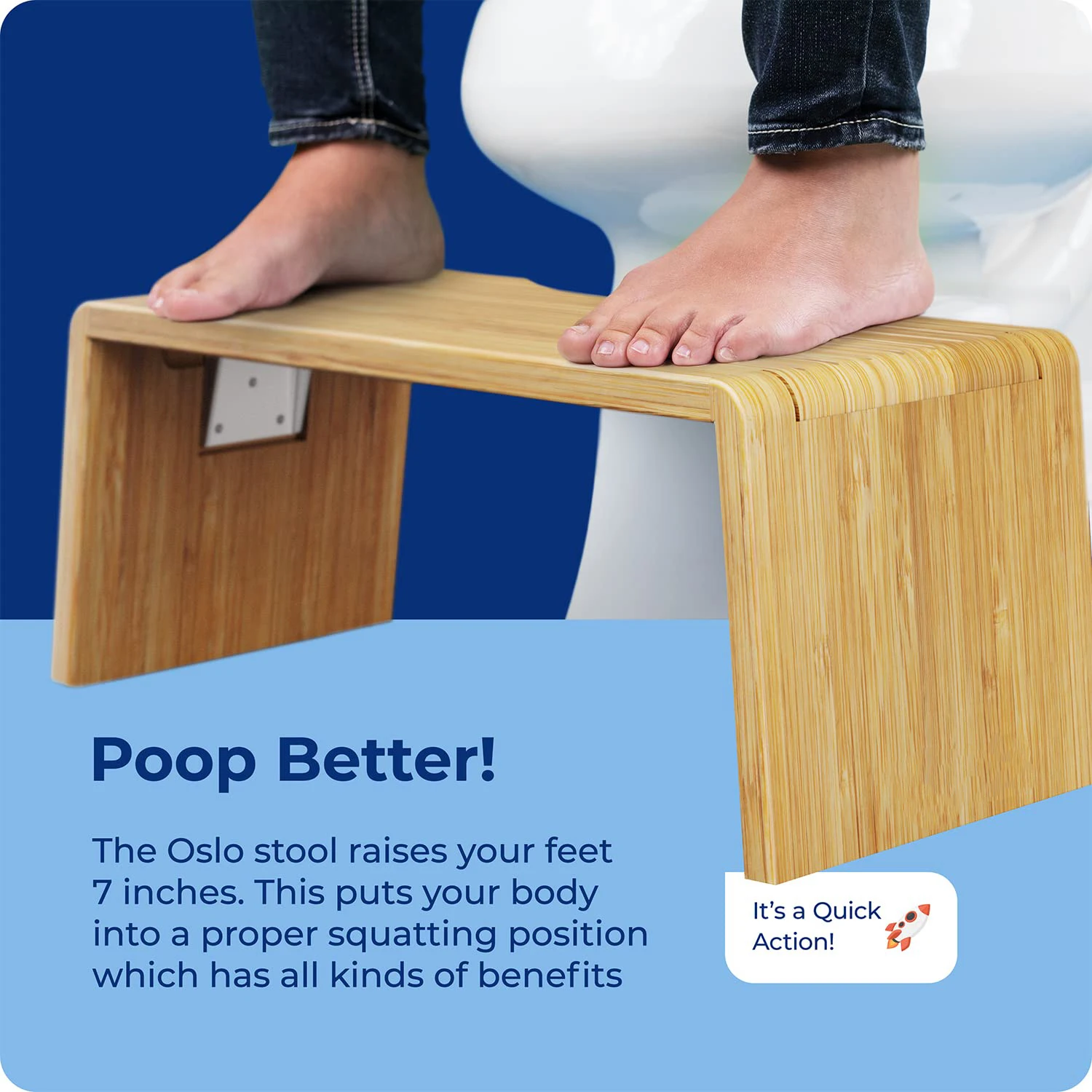 Custom Bamboo Foldable Toilet Stool Collapsible Bathroom Squatty Potty Toilet Step Stool Folding Bathroom Stool For Adult
