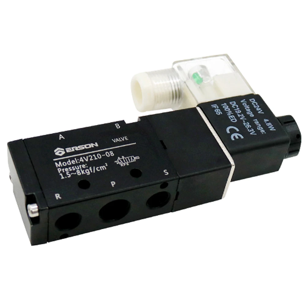 SHINYEE solenoid valves manufacturers airtac type valvulas neumaticas 4V220-08 /4V210 solenoid valve coil 24v