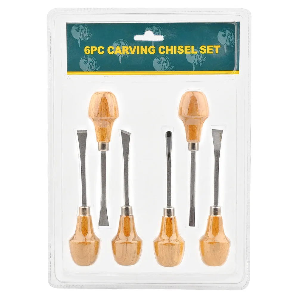 SINOART 6pc/set China Manufacturer High Quality Artist Sculpture Tool Professional Wood Carving Chisel Set