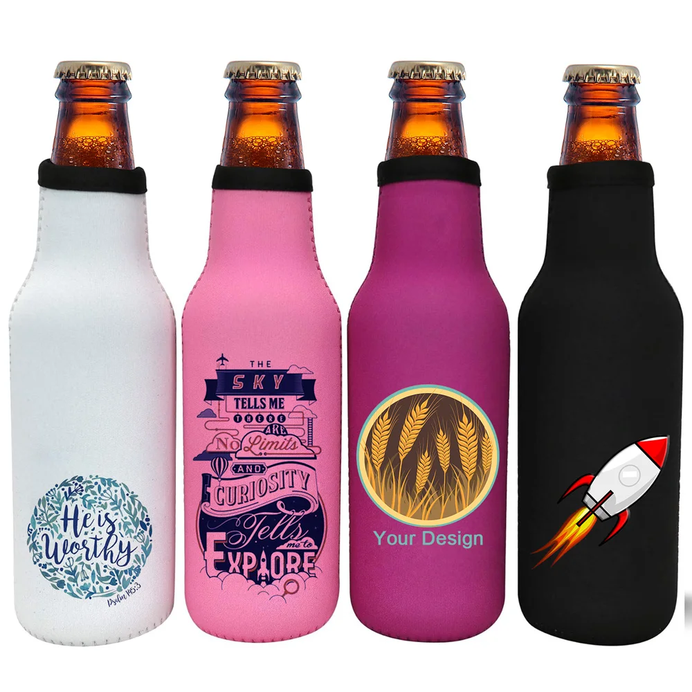 Luxury Beer Holder Neoprene Beer Bottle Cooler Sleeves Beer Bottle Cover Bags For Bottles