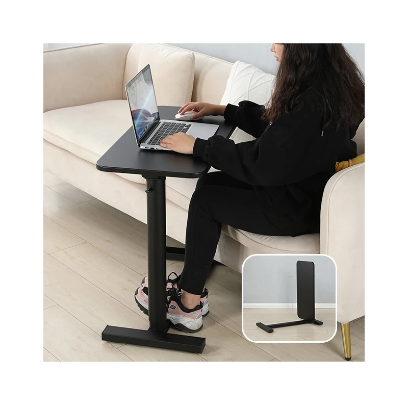 Folding Pneumatic Height Adjustable Overbed Table Bedside Sofa Hospital Bed Table For Home Use and Hospital