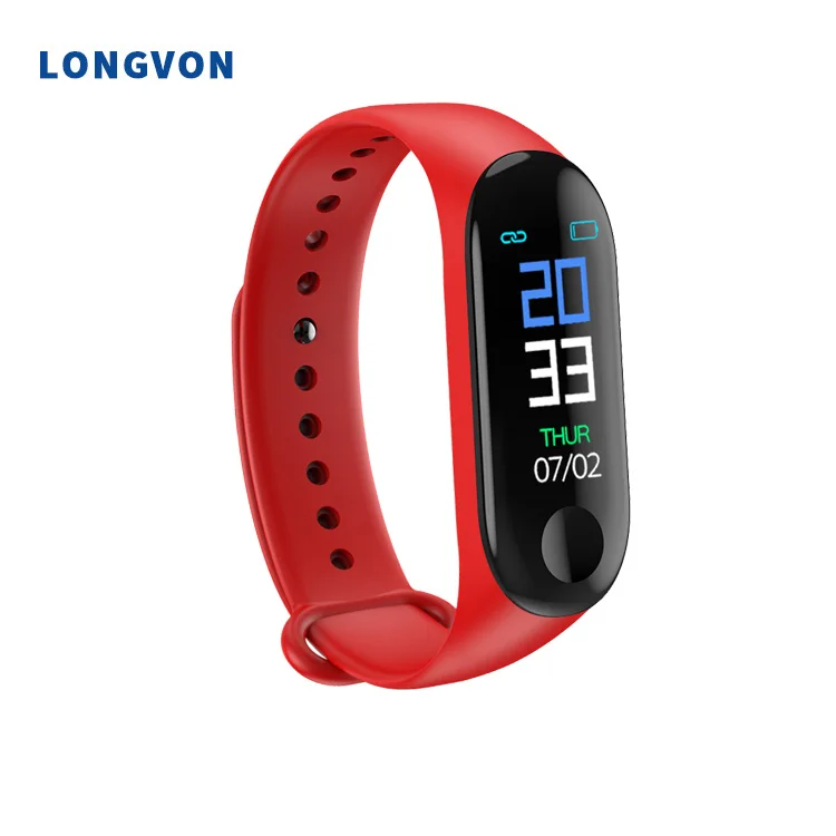 Best Selling Real Waterproof IP67 M3 Healthy Smart Fitness Health Band Bracelet With Heart Rate Blood Pressure