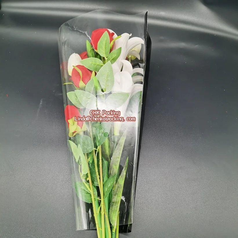 how to make a rose bouquet cellophane rose sleeves wrap brown paper flower florist cello packaging