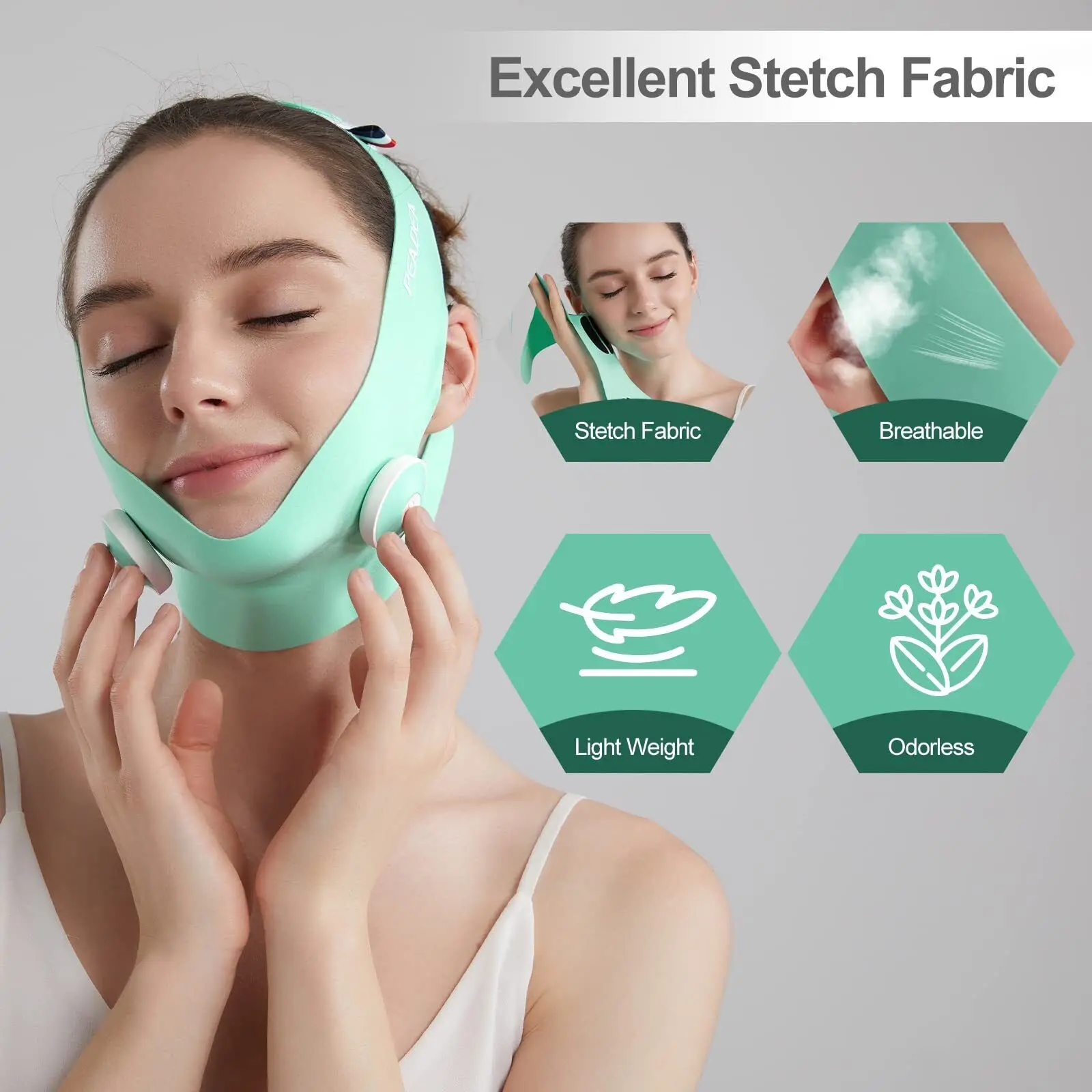 Handheld Electronic  Massager Tape V-Line Face Lifting and Double Chin Slimming Strap Reducer for Face