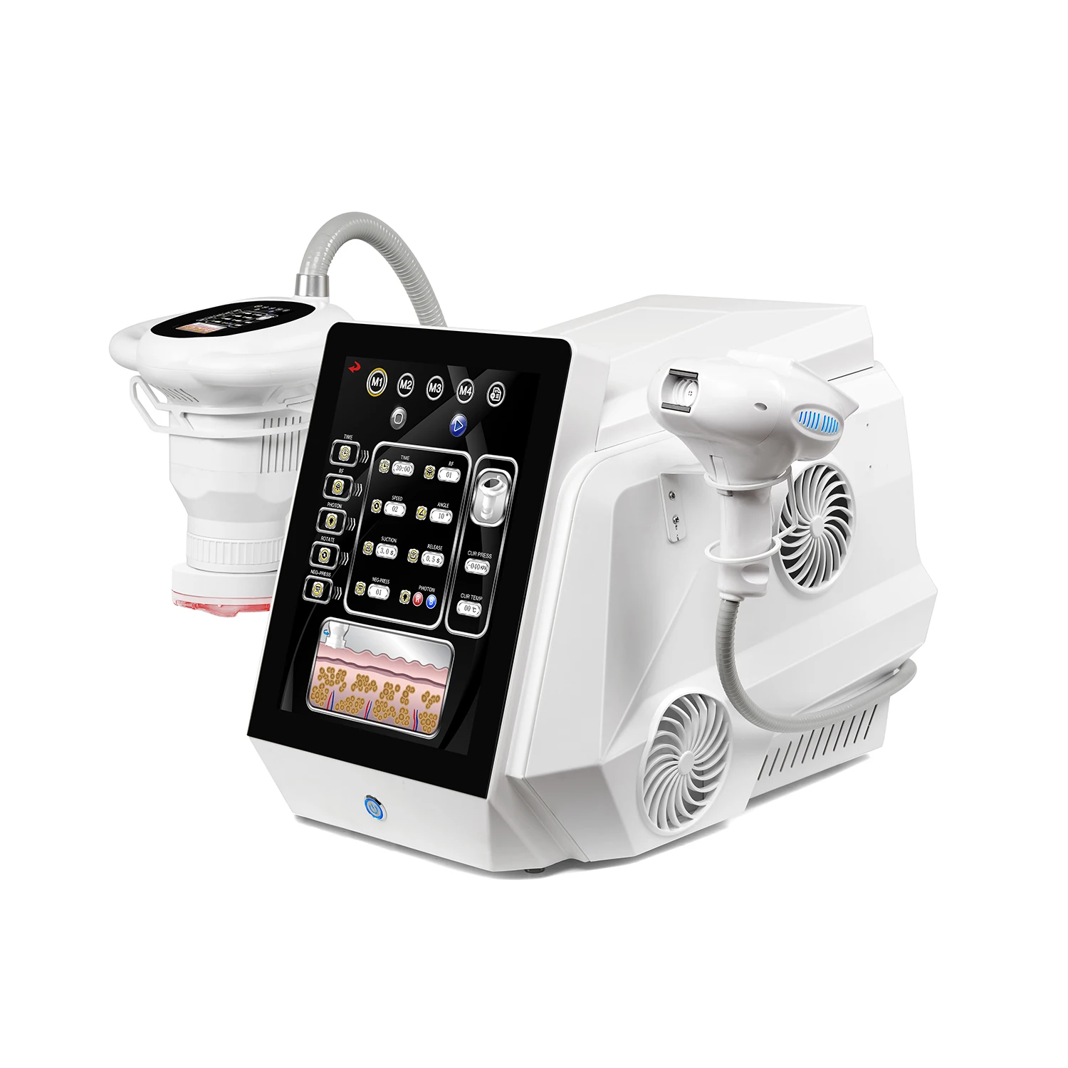 Vera Roller Massage 360 Rotation Rollers Cellulite Reduction Face Eyes Rf Lifting Vacuum Body Slimming Machine For Weight Loss