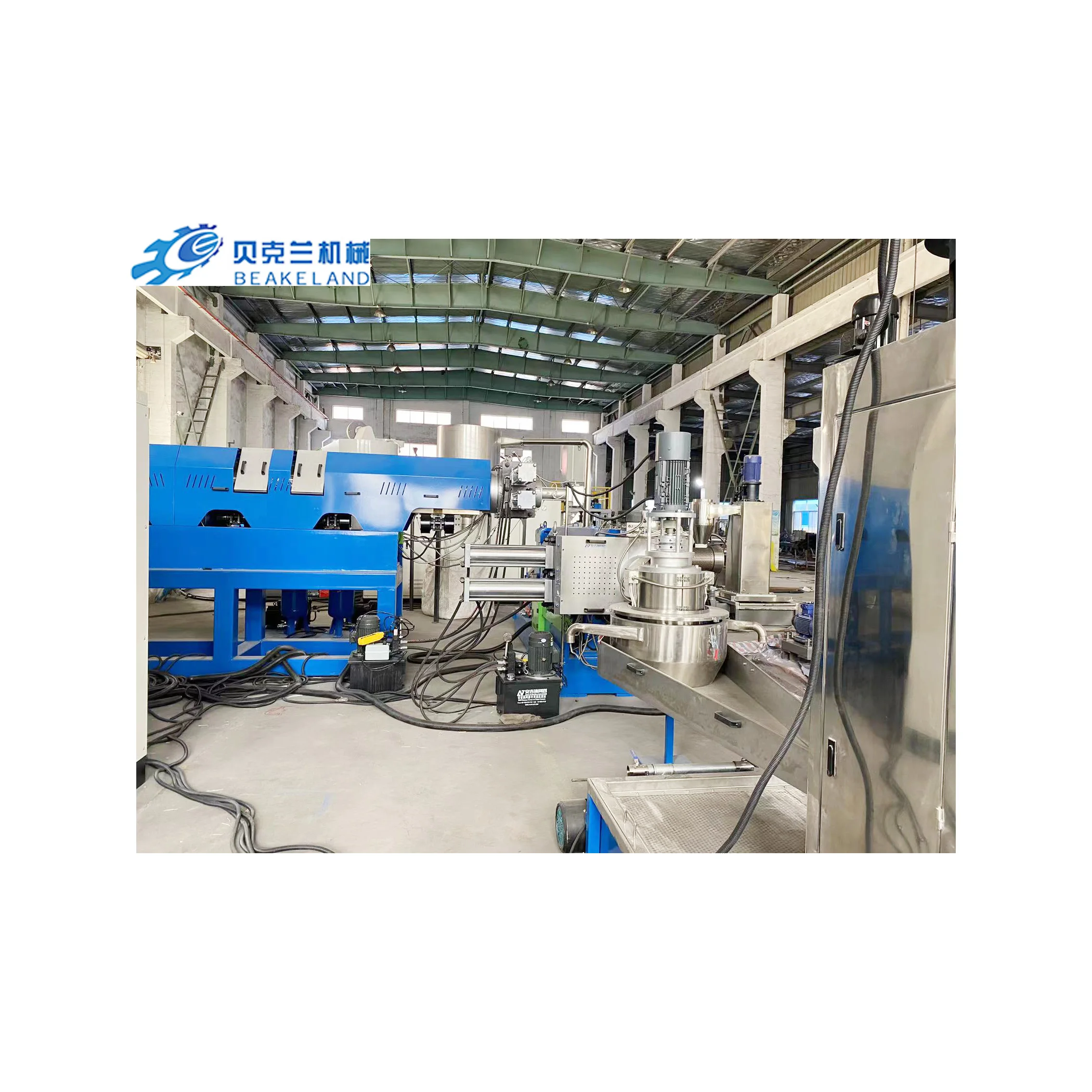 Die face hot cutting pelletizing machine for PE PP hard plastic recycling machinery line