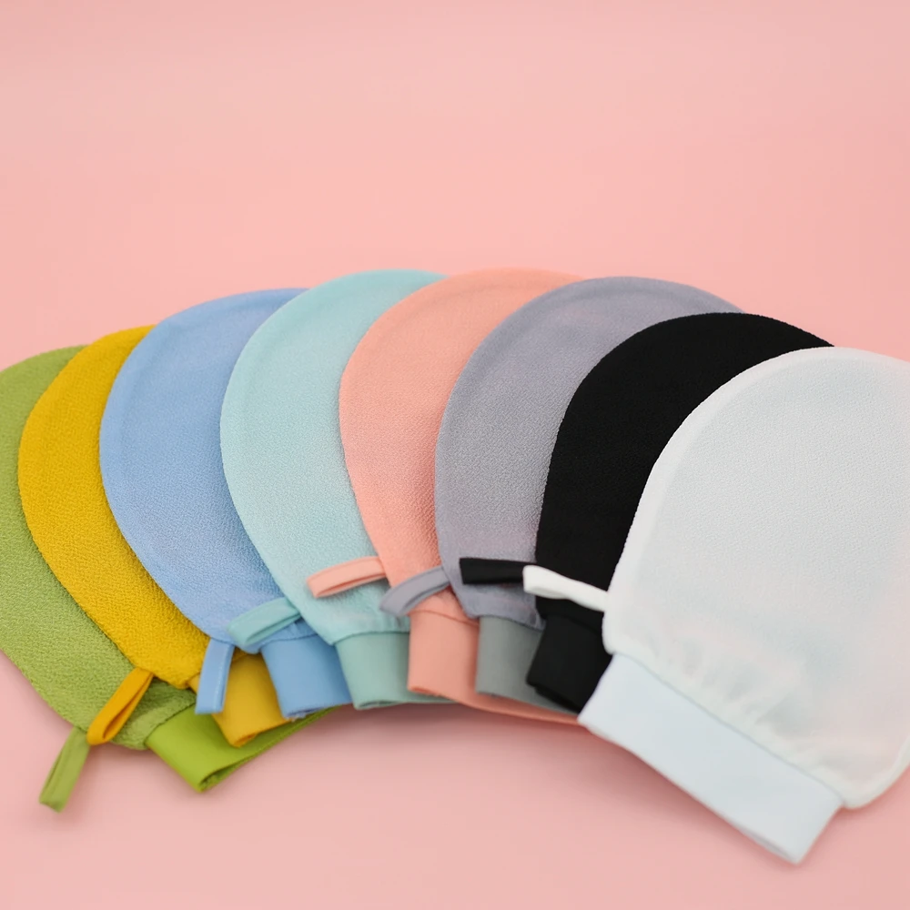 150D Single Polyester Viscose Exfoliating Hammam Clean Body Skin Glove Morocco Bath Mitt Fabric