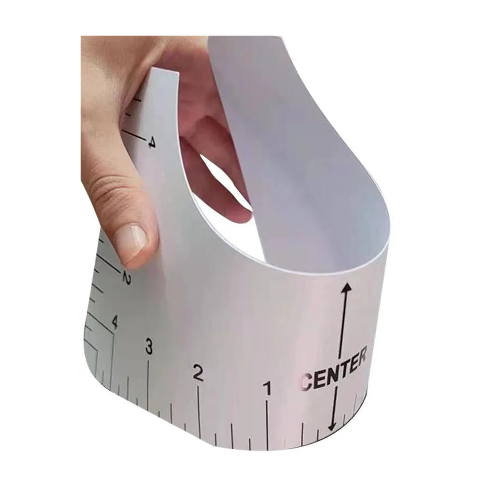 
6 Pcs PVC T-Shirt Ruler Guide Alignment Tool to Center Designs T-Shirt for Adult Youth Toddler Infant 